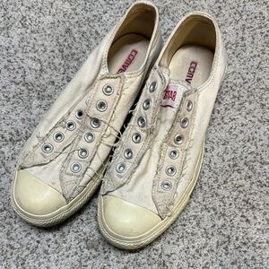 Converse Cream Slip-On Sneakers